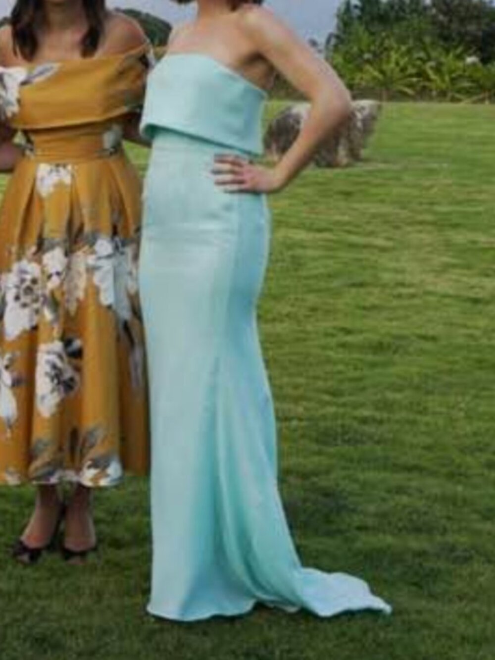 ASOS Teal Formal Column Dress (Minimalist)